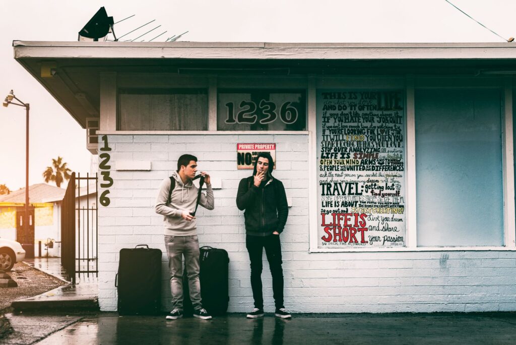 A group of friends exploring a local art walk, highlighting cultural no-cost events in Las Vegas. — free events Las Vega…