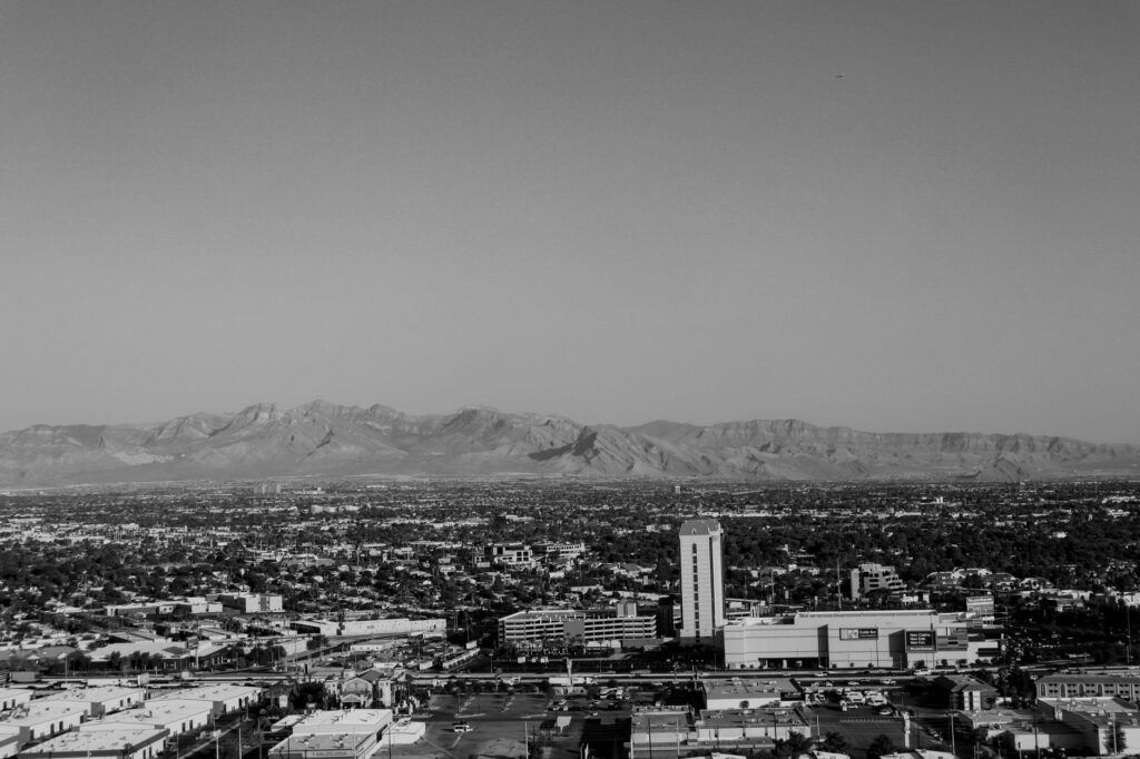 A panoramic shot of Las Vegas showcasing the city's skyline in different seasons. — best times to visit Las Vegas