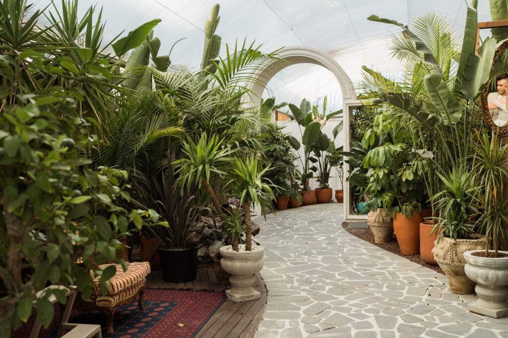 A picturesque view of the Secret Garden at the Mirage, filled with exotic animals. — unique attractions in Las Vegas