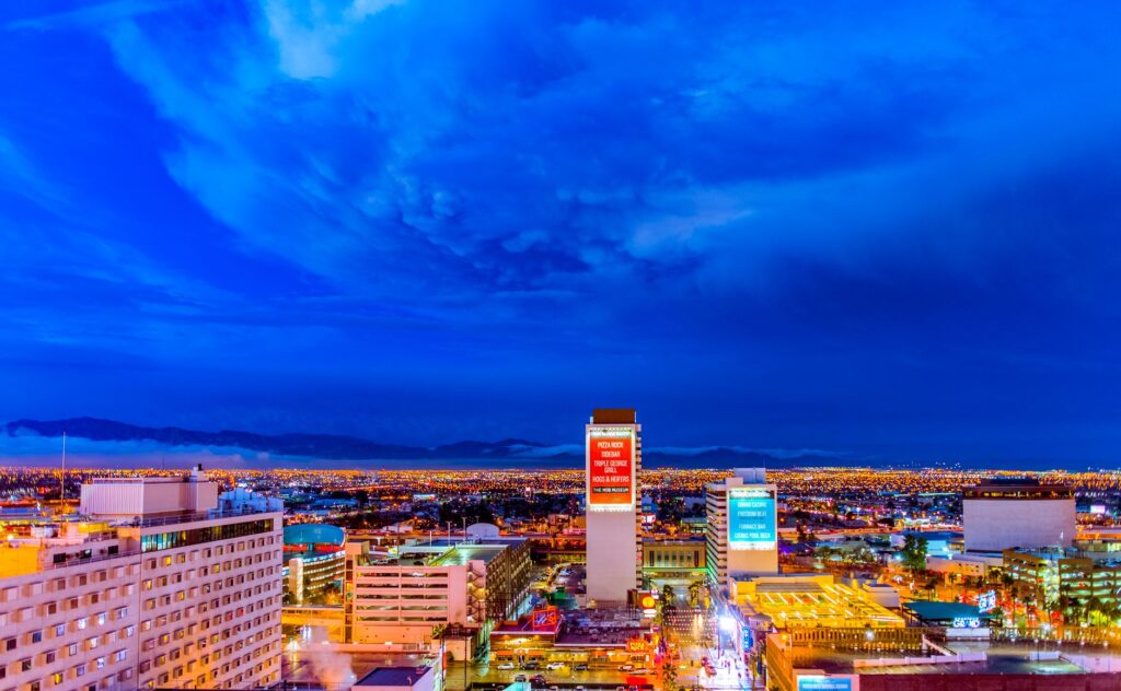 A scenic view of Las Vegas' natural surroundings, showcasing the seasonal changes related to the best time to visit Las Vegas.