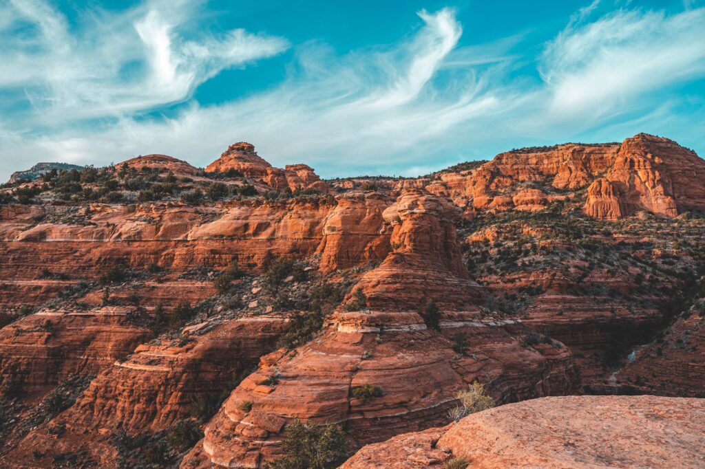 A scenic view of Red Rock Canyon, highlighting its stunning natural beauty and hiking trails. — Las Vegas attractions fo…