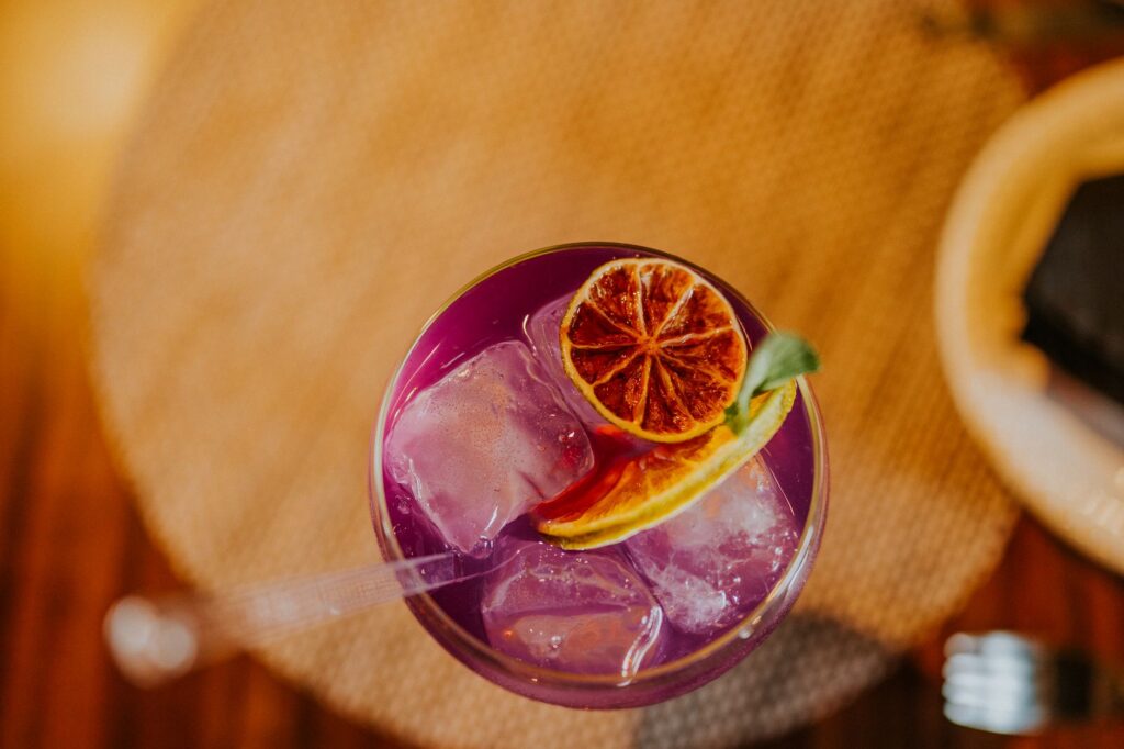 A vibrant cocktail being served at one of the best bars within the top eateries on the Las Vegas Strip. — best restauran…