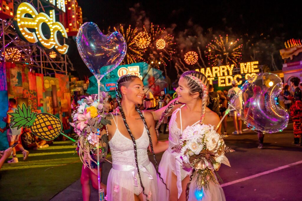 A vibrant scene from a Las Vegas festival with families enjoying the activities. — family activities in Las Vegas