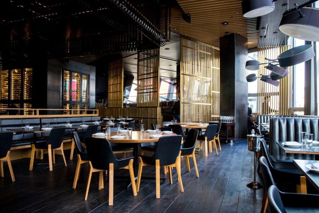 An elegant dining setup at a top restaurant on the Las Vegas Strip. — dining Las Vegas Strip