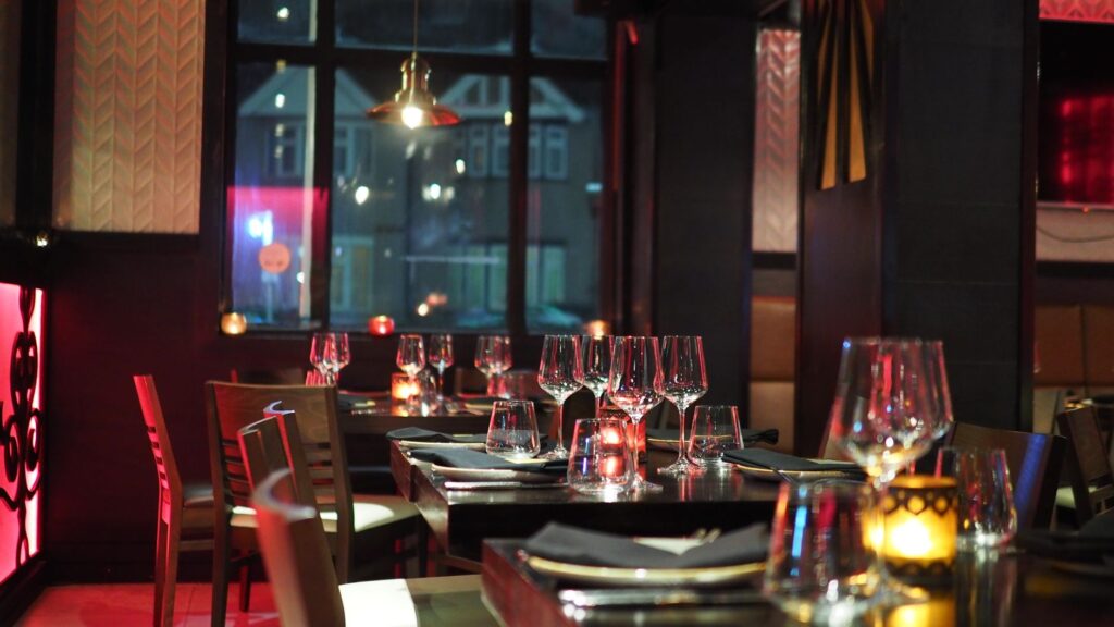 Interior view of a fine dining restaurant with elegant decor. — best restaurants in Las Vegas