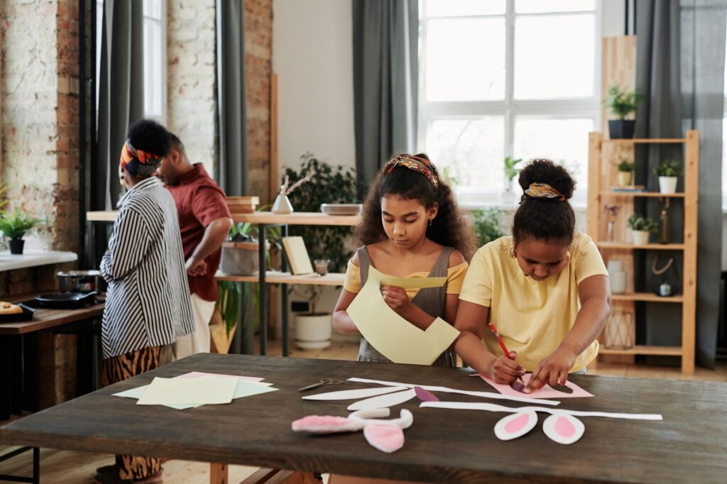 Parents and children taking part in an interactive workshop at a kid-friendly attraction. — family activities Las Vegas