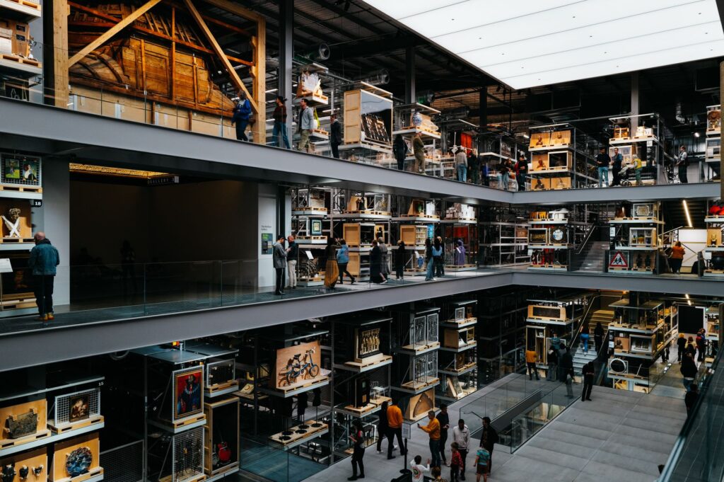 Visitors enjoying a tour at The Mob Museum, displaying interactive exhibits. — hidden gems in Las Vegas