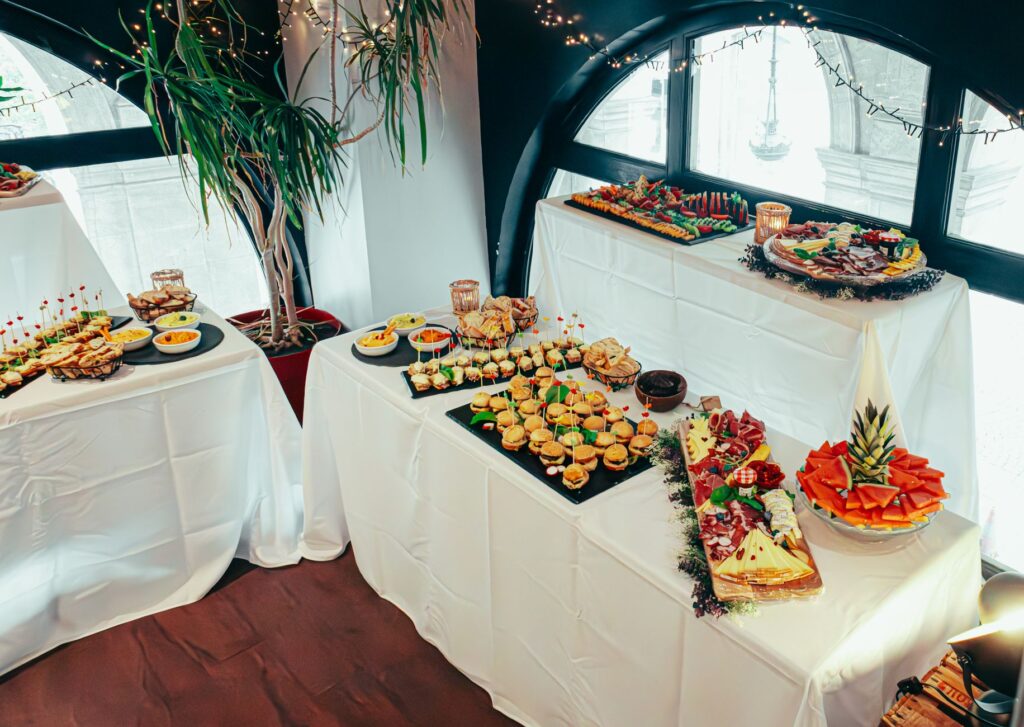 A beautifully arranged buffet spread featuring a variety of dishes at The Bellagio — best buffets in Las Vegas