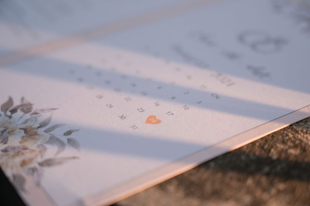 A close-up of a wedding package brochure featuring various services. — Las Vegas wedding planning