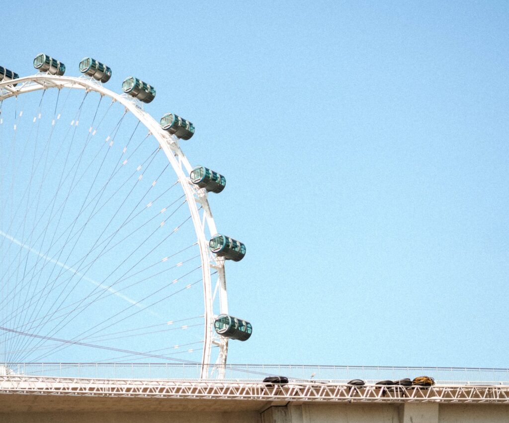 A family enjoying a day at the High Roller observation wheel, showcasing family-friendly attractions. — first time in La…