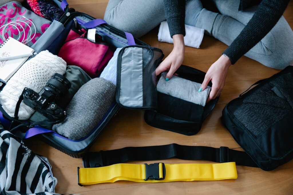 A packing cube filled with clothes, demonstrating efficient packing. — packing list for Las Vegas