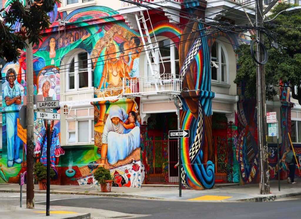 A vibrant mural in the Arts District showcasing local artists' work — hidden gems in Las Vegas
