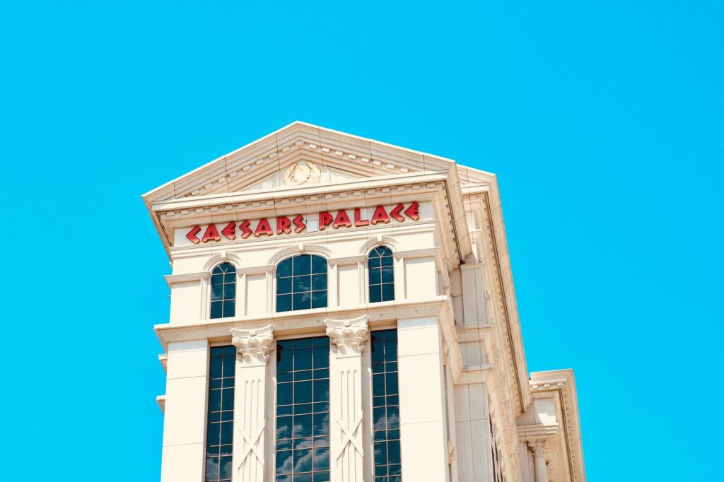A vibrant shot of the exterior of a popular Las Vegas nightclub, showcasing the energetic atmosphere from this Las Vegas nightclubs guide.