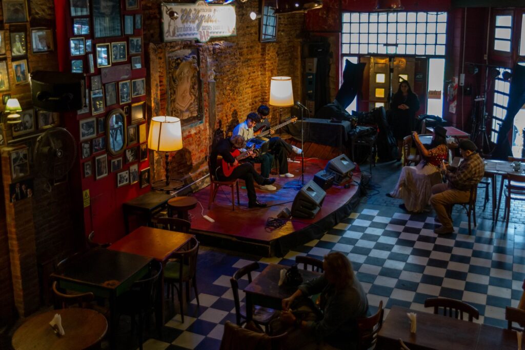 An intimate music venue featuring a live band, showcasing local talent — hidden gems in Las Vegas