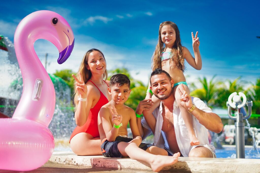 Flamingo Las Vegas pool area filled with guests enjoying the sun. — affordable hotels Las Vegas Strip