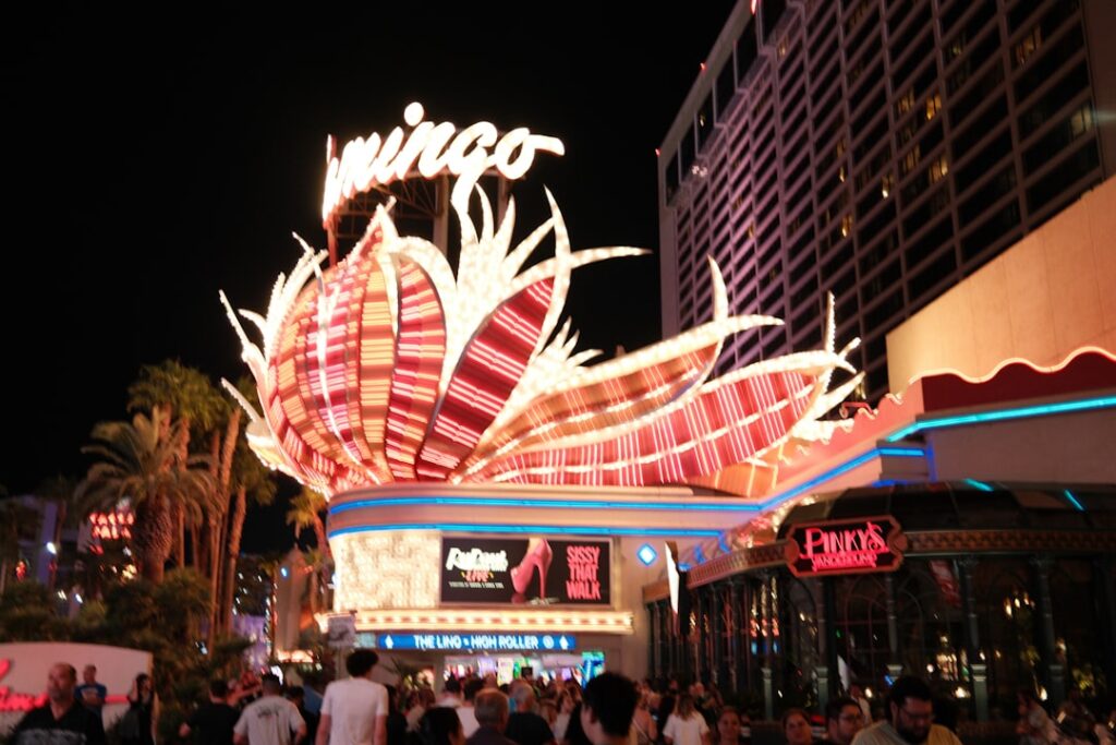 People enjoying a themed party at a famous Las Vegas club, capturing the energy and excitement — Las Vegas nightlife